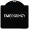 Signmission Designer Series Sign Emergency, Black & Silver Heavy-Gauge Aluminum Sign, 18" x 18", BS-1818-24107 A-DES-BS-1818-24107 - alternate 1